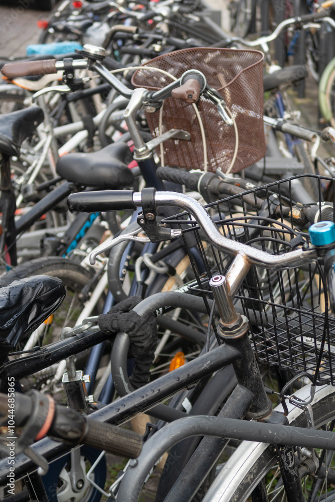 Bicycle bike tied many group old routes routes vision