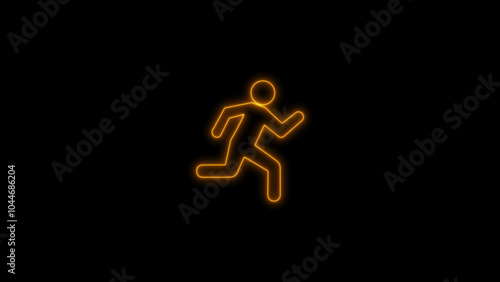 Ran fast icon. Symbolizing Speed, Fitness, and Determination in Track Events, Marathon, and Sprint. Minimalist Outline for Health, Vitality, and Athletic Motivation