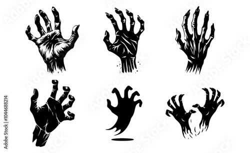 Zombie Hand logo icon design illustration