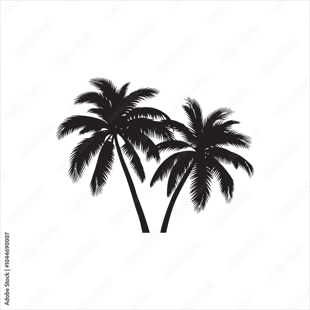 Obraz premium Tropical Palm Tree Silhouette Clip Art