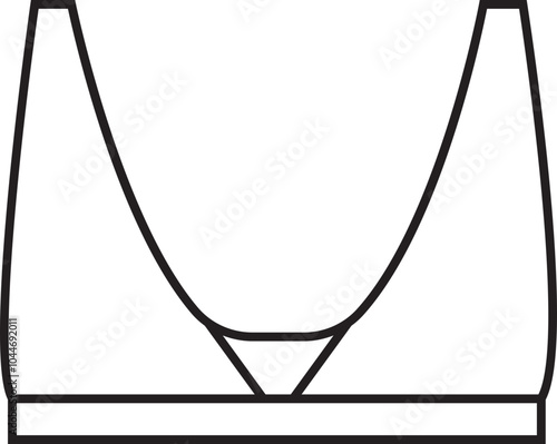 Fashionable female lingerie collection, vector seamless pattern line icon on white background. 