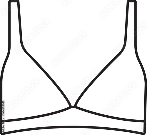 Fashionable female lingerie collection, vector seamless pattern line icon on white background. 
