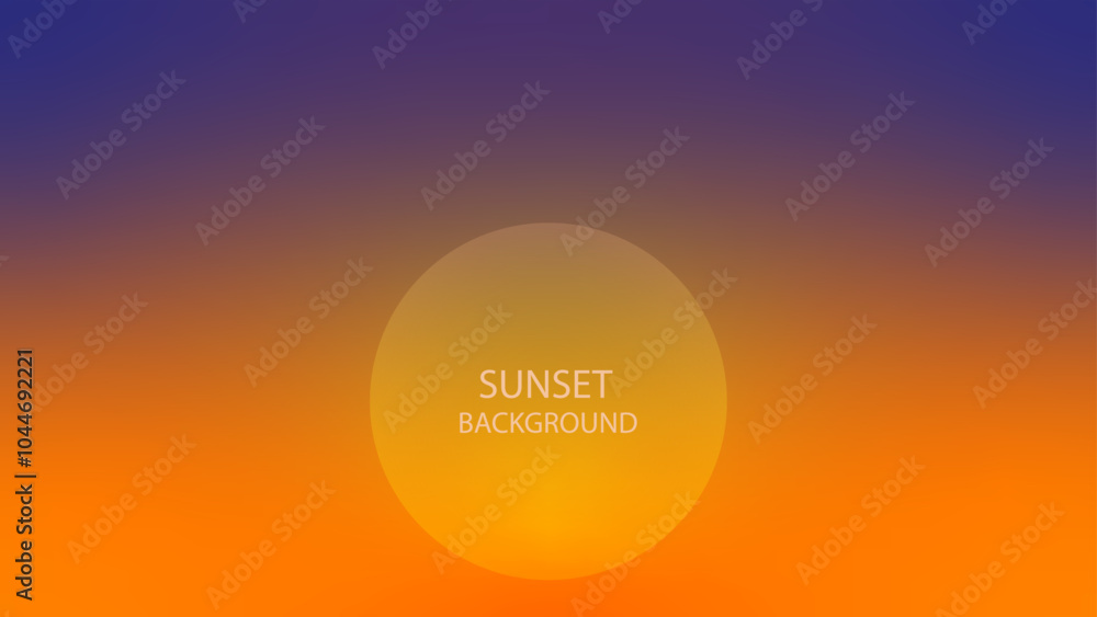 Sunrise or sunset. Vibrant orange blue colour gradient background, Design for template, web design, webpage, banner, greeting card. Modern style, Trendy vector illustration. Sunrise or sunset. Vibrant orange blue colour gradient background, Design for template, web design, webpage, banner, greeting card. Modern style, Trendy vector illustration.