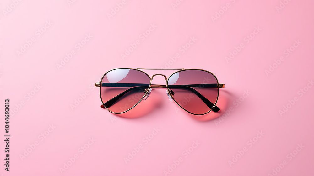 aviator sunglasses in a pink background aviator sunglasses in a pink background