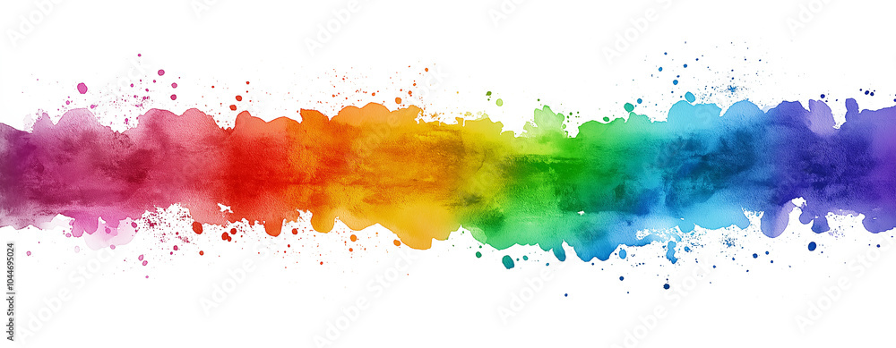 Rainbow paint splash border isolated on a white background Rainbow paint splash border isolated on a white background