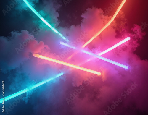 Neon Lights in Smoke.