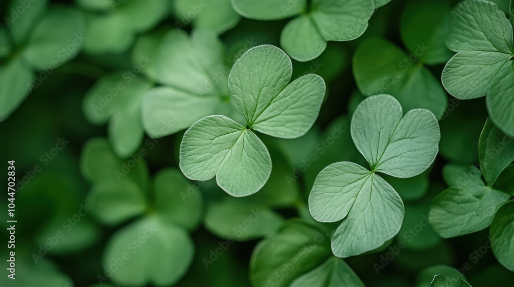 Close-Up of Green Clover Leaves Close-Up of Green Clover Leaves