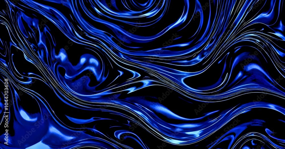 Fluid Abstract Design in blue and Black for Wallpaper Fluid Abstract Design in blue and Black for Wallpaper