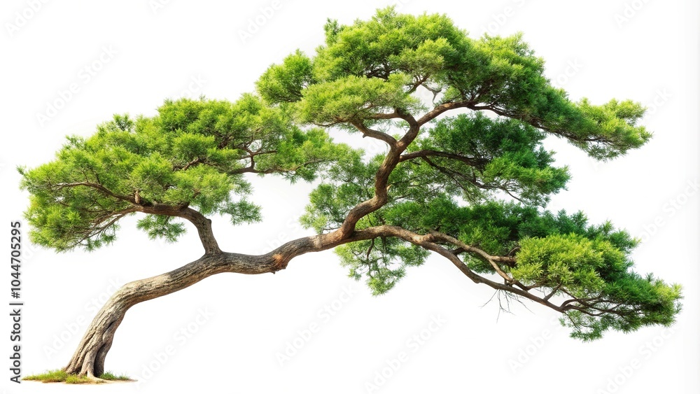 Tilted angle branch tree isolated on white background Tilted angle branch tree isolated on white background