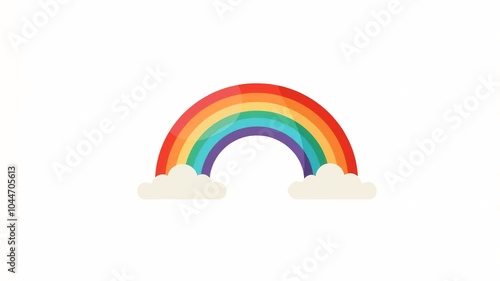 4k icon of rainbow isolated on white background