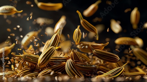 A crisp photograph of fennel seeds