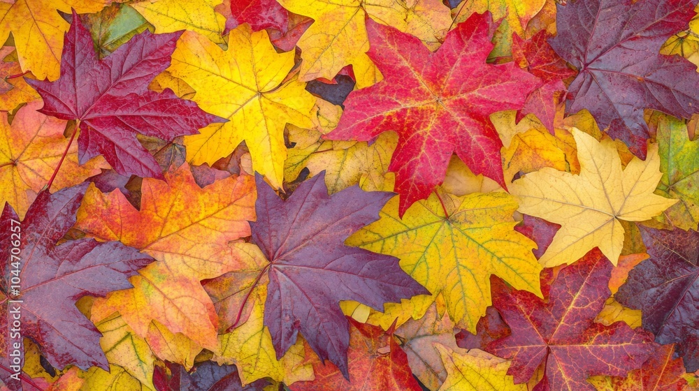 Vibrant Autumn Leaves in Bold Colors and Studio Lighting Vibrant Autumn Leaves in Bold Colors and Studio Lighting