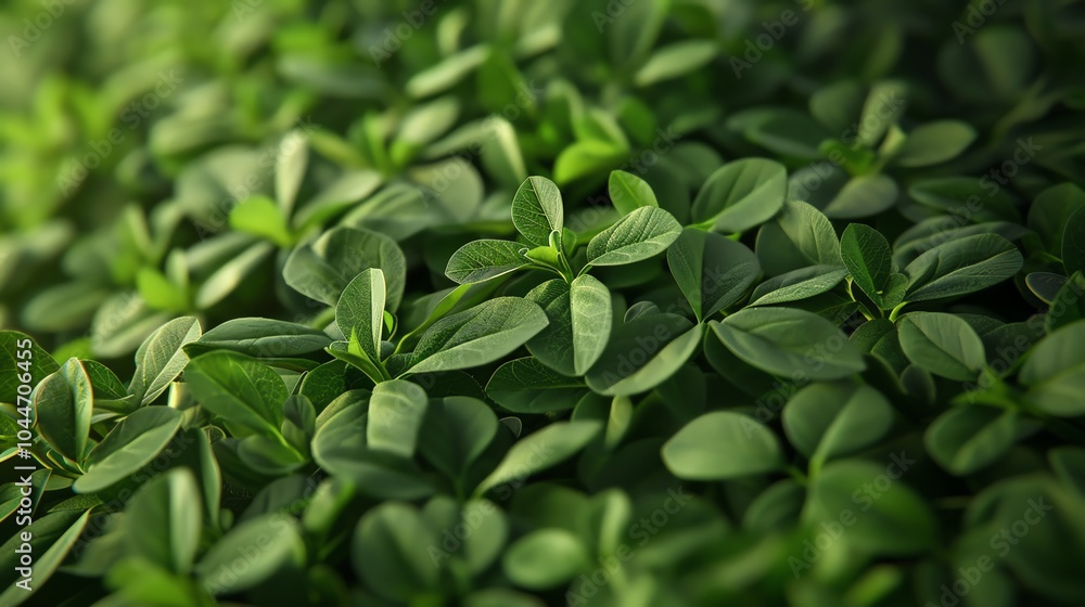 Fototapeta premium A sharp focus on dried fenugreek leaves