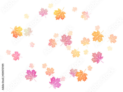 紅葉したかえでの背景イラスト