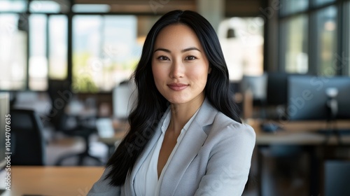 The Confident Businesswoman Smiling