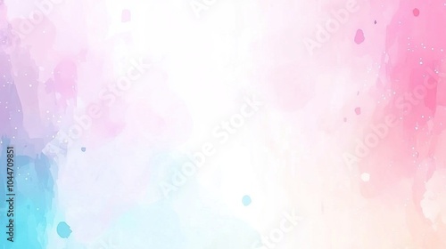 Abstract Watercolor Background with Soft Pink and Blue Hues