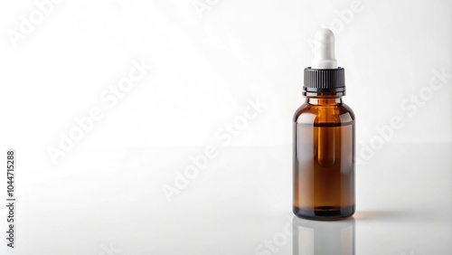 Wallpaper Mural Tilted angle small dropper bottle with pipette and blank white label on white background Torontodigital.ca