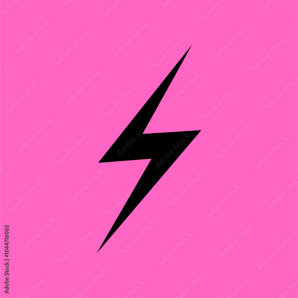 lightning bolt icon, With pink background isolation lightning bolt icon, With pink background isolation