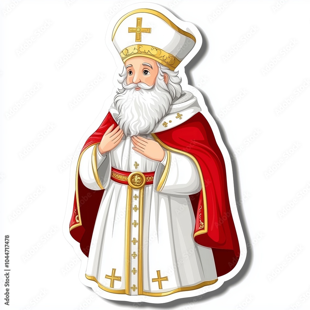 Obraz premium Festive Spirit: A Priest in Christmas Attire 15 of 103