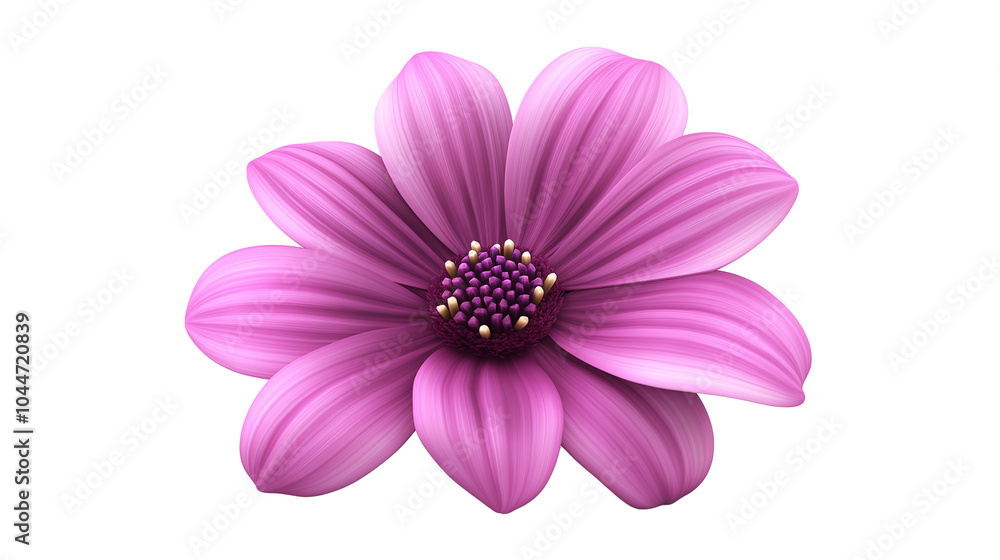a Simple Cartoon Beautiful Pink Flower isolated on a transparent or white background a Simple Cartoon Beautiful Pink Flower isolated on a transparent or white background