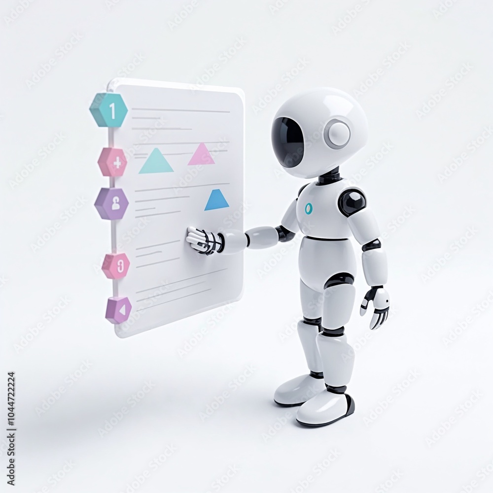 robot with computer undergoing machine learning robot with computer undergoing machine learning