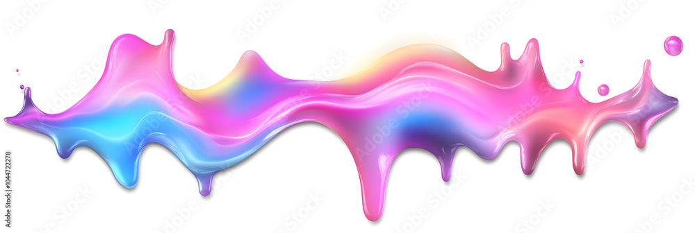 Dripping rainbow slime liquid isolated on a white isolated background. Rainbow slime splash Dripping rainbow slime liquid isolated on a white isolated background. Rainbow slime splash