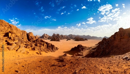 Panorama Sand desert Sinai, Egypt, Africa