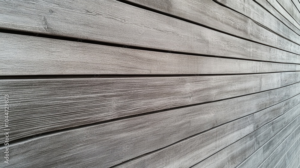 Angle of a wall adorned with wooden siding featuring a gray paint finish Angle of a wall adorned with wooden siding featuring a gray paint finish