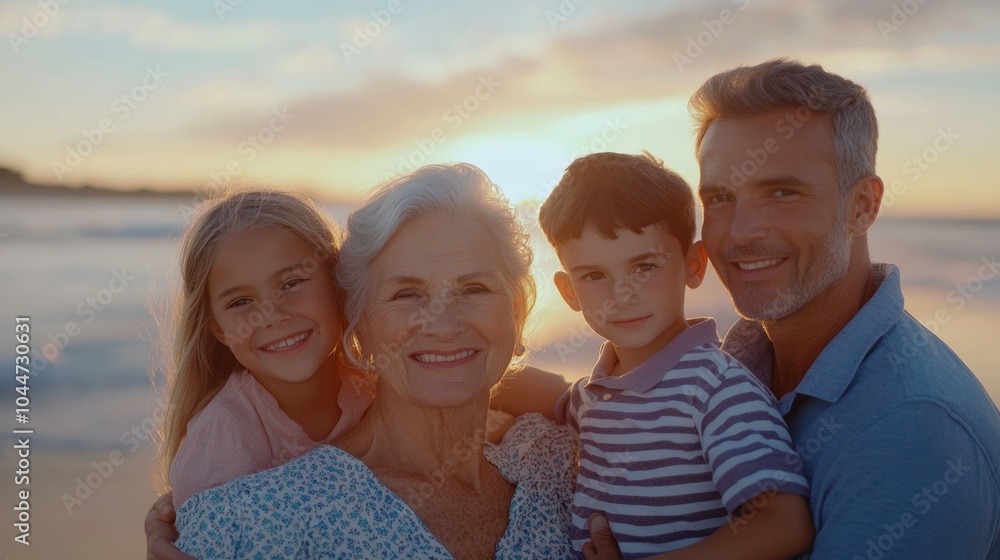 The Family at Sunset The Family at Sunset