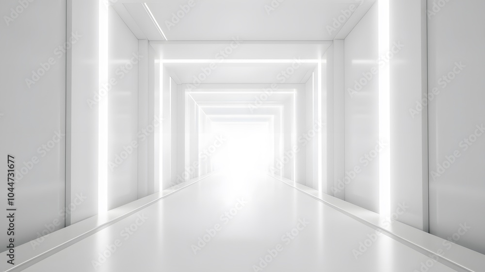 A futuristic white hallway with a glowing light at the end,white hallway with a bright light at the end,Empty white futuristic corridor with a glowing light in the distance A futuristic white hallway with a glowing light at the end,white hallway with a bright light at the end,Empty white futuristic corridor with a glowing light in the distance