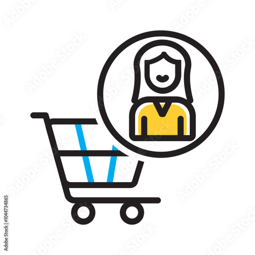 Vector multicolor icon for Customer