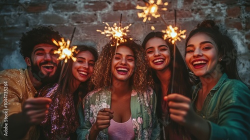 The Joyful Group with Sparklers