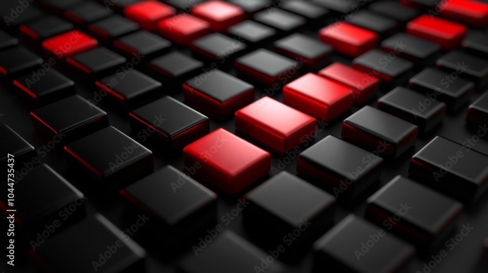 Dynamic 3D Composition with High Contrast Elements Dynamic 3D Composition with High Contrast Elements
