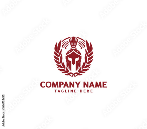 Vector spartan helmet logo design. Warrior helmet template. Creative sparta logo. Minimalist spartan photo