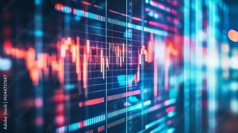 Dynamic Financial Charts on Isolated Background Dynamic Financial Charts on Isolated Background