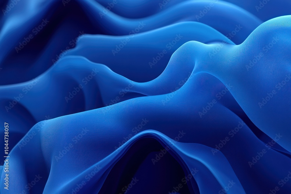 Obraz premium Smooth Blue Fabric Texture for Design Projects