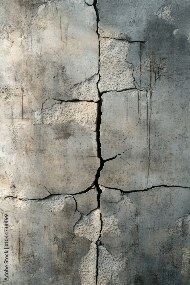 Obraz premium Concrete Wall Crack with Fire Hydrant