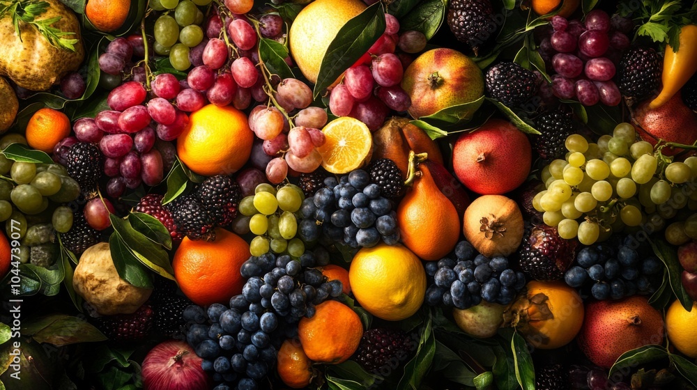 Fresh Produce with Vibrant Colors Under Studio Lighting Fresh Produce with Vibrant Colors Under Studio Lighting