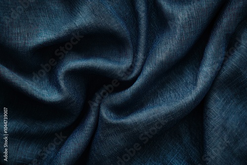 Deep Blue Textured Fabric for Creative Projects