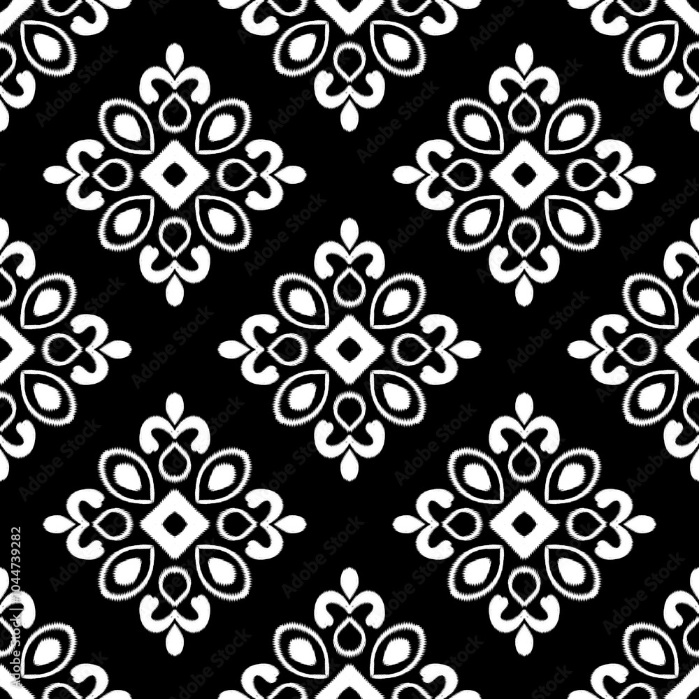 Ikat seamless pattern, geometric design, motif ethnic handmade, Ikat ethnic tribal, boho colors seamless wallpaper. Ethnic Ikat abstract background art, Ikat seamless pattern, geometric design, motif ethnic handmade, Ikat ethnic tribal, boho colors seamless wallpaper. Ethnic Ikat abstract background art,