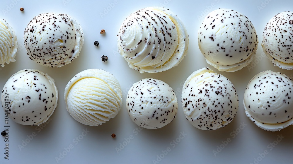 Minimalistic Ice Cream Layout in Monochrome Style Minimalistic Ice Cream Layout in Monochrome Style
