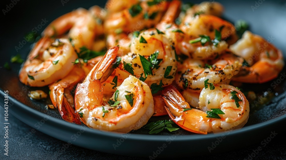 Shrimp Plate Close Up Shrimp Plate Close Up
