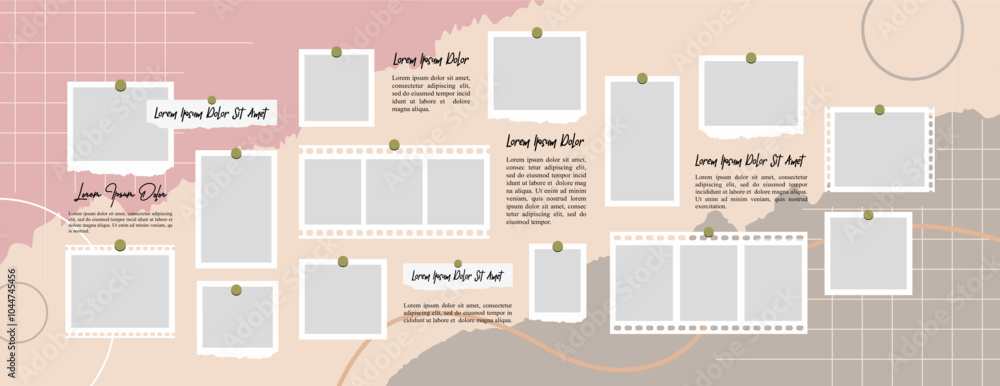 Pictures or photos frame collage layout abstract photo frames and digital photo wall template Pictures or photos frame collage layout abstract photo frames and digital photo wall template