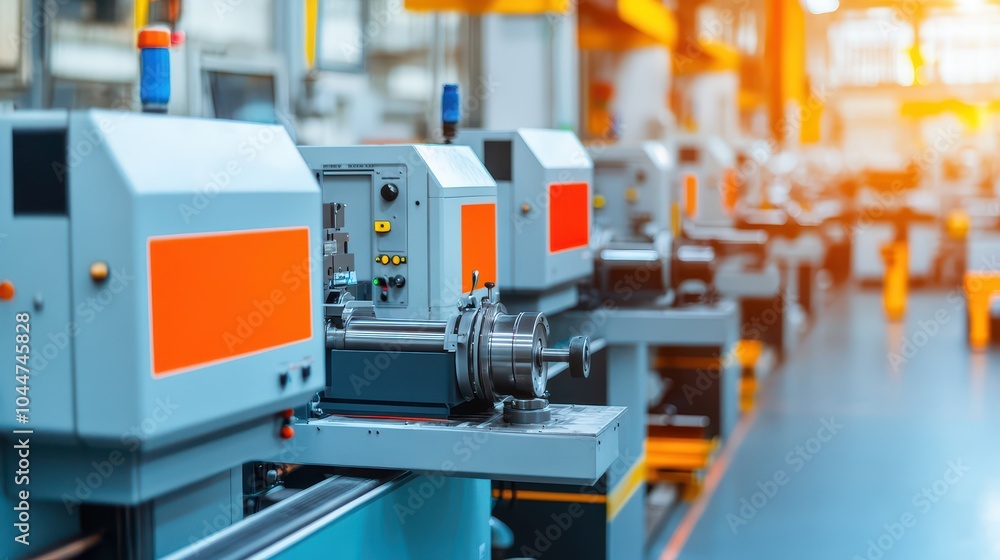 Modern machinery in an industrial setting, showcasing advanced technology and precision engineering for manufacturing processes. Modern machinery in an industrial setting, showcasing advanced technology and precision engineering for manufacturing processes.