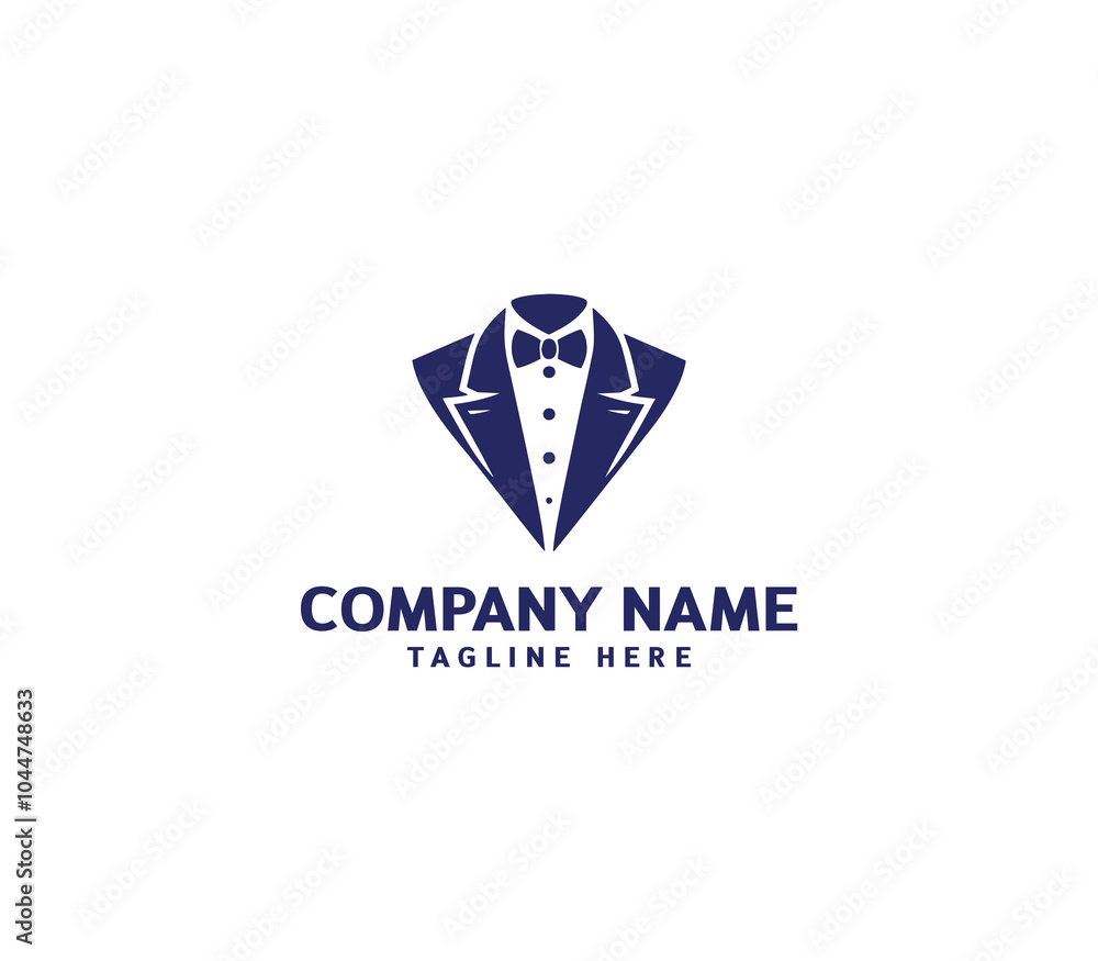 Vector tuxedo men logo design. Bow tie tuxedo suit gentleman fashion tailor clothes. Gentleman's suit Vector tuxedo men logo design. Bow tie tuxedo suit gentleman fashion tailor clothes. Gentleman's suit
