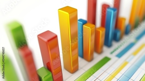 Modern Financial Charts with High Contrast Design