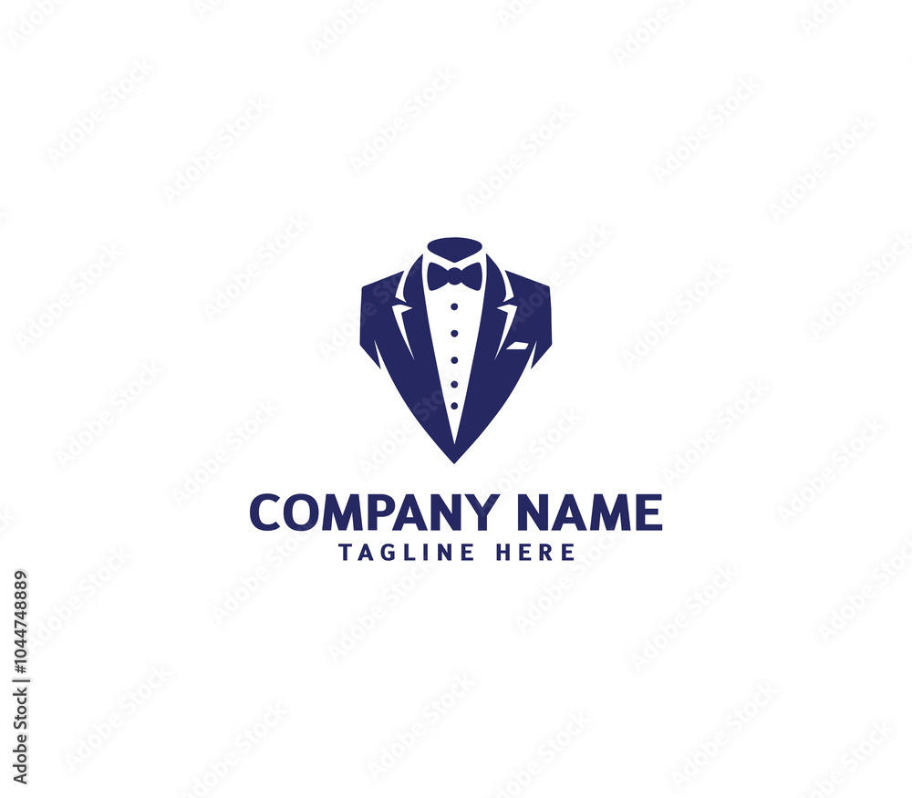 Vector tuxedo men logo design. Bow tie tuxedo suit gentleman fashion tailor clothes. Gentleman's suit Vector tuxedo men logo design. Bow tie tuxedo suit gentleman fashion tailor clothes. Gentleman's suit