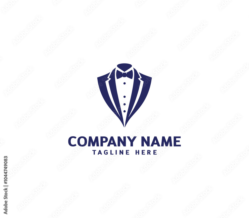 Vector tuxedo men logo design. Bow tie tuxedo suit gentleman fashion tailor clothes. Gentleman's suit Vector tuxedo men logo design. Bow tie tuxedo suit gentleman fashion tailor clothes. Gentleman's suit