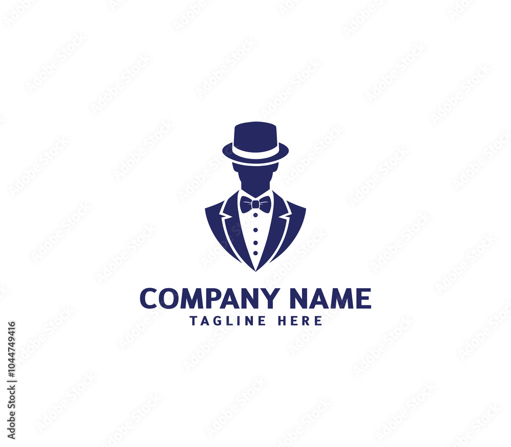 Vector tuxedo men logo design. Bow tie tuxedo suit gentleman fashion tailor clothes. Gentleman's suit Vector tuxedo men logo design. Bow tie tuxedo suit gentleman fashion tailor clothes. Gentleman's suit