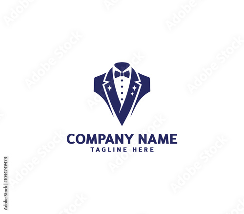 Free Download Vector tuxedo men logo design. Bow tie tuxedo suit gentleman fashion tailor clothes. Gentleman's suit - GFXLoad